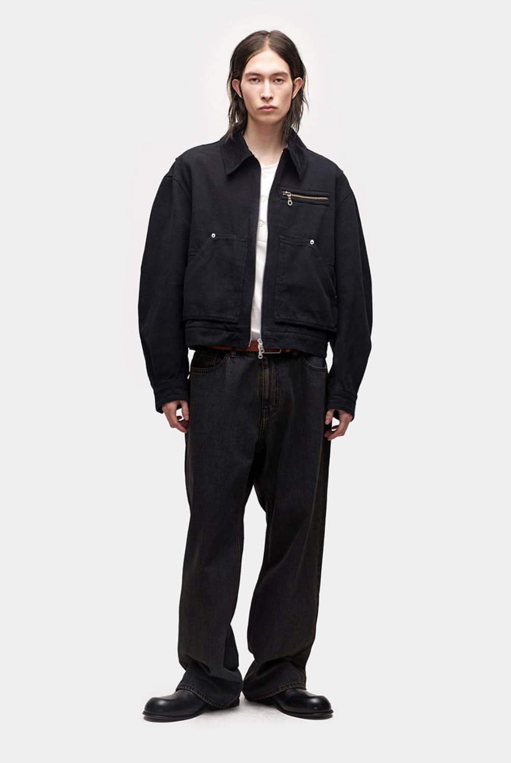 쿠어 오버다잉 페이디드 워크자켓 주우재 착용 상품이미지7