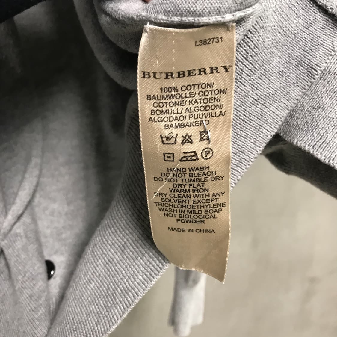 버버리 브릿 가디건 그레이 L 상품이미지6