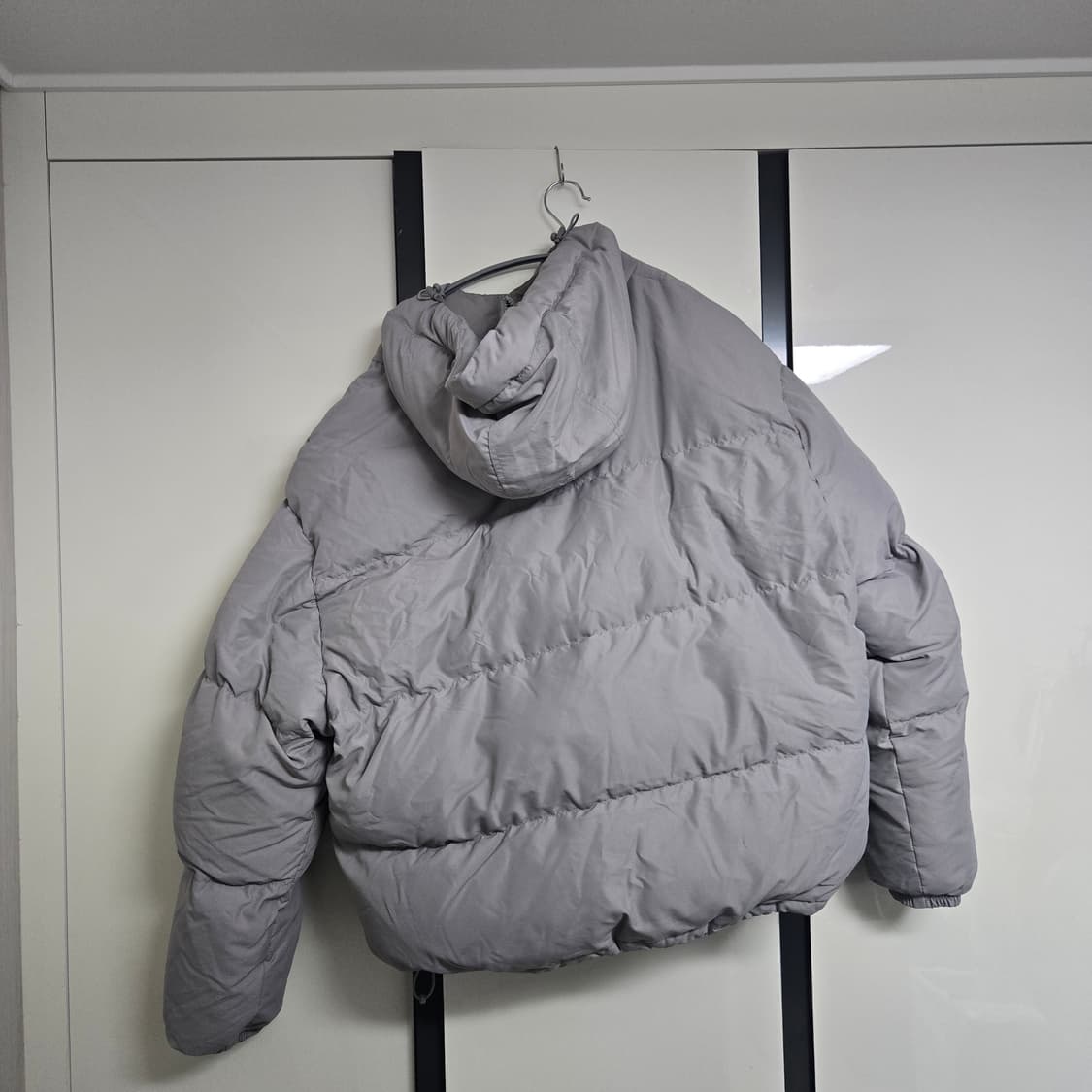 RDS 유틸리티 덕다운 후드 숏패딩_쿨 그레이 상품이미지3