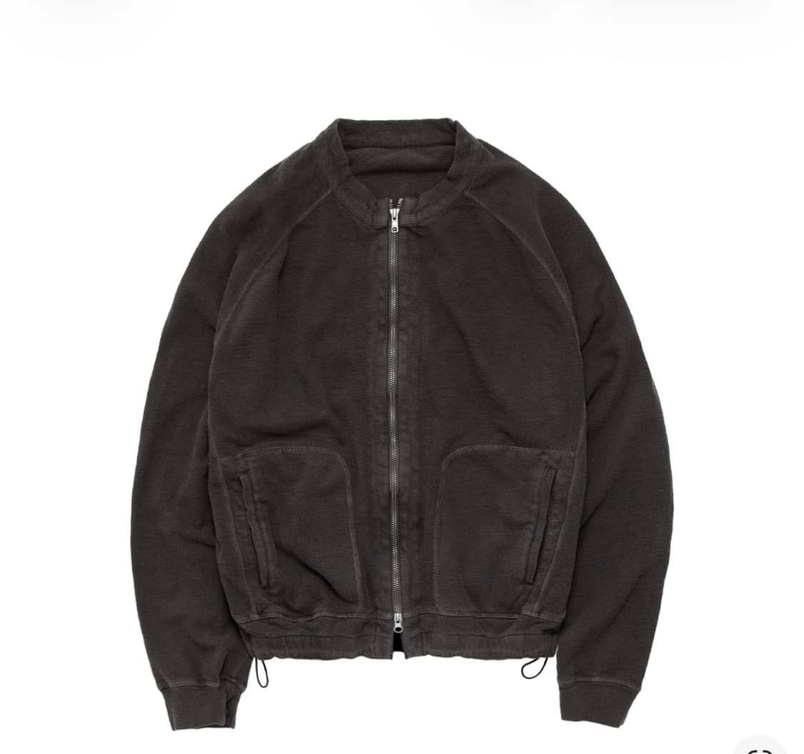 [2] 폴리테루 러프셋 집업 카키 차콜 상품이미지1