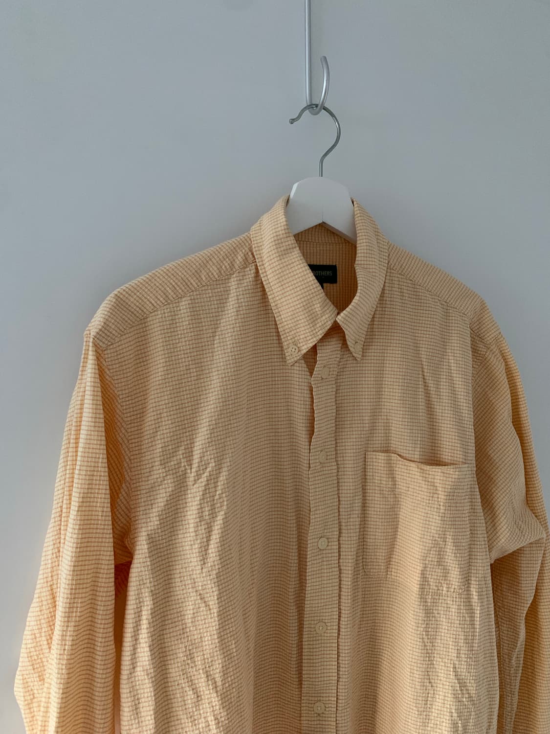 노랑 체크 셔츠 상품이미지2