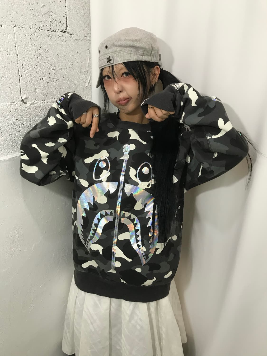 Bape City Camouflage Shark SweatShirts 상품이미지1