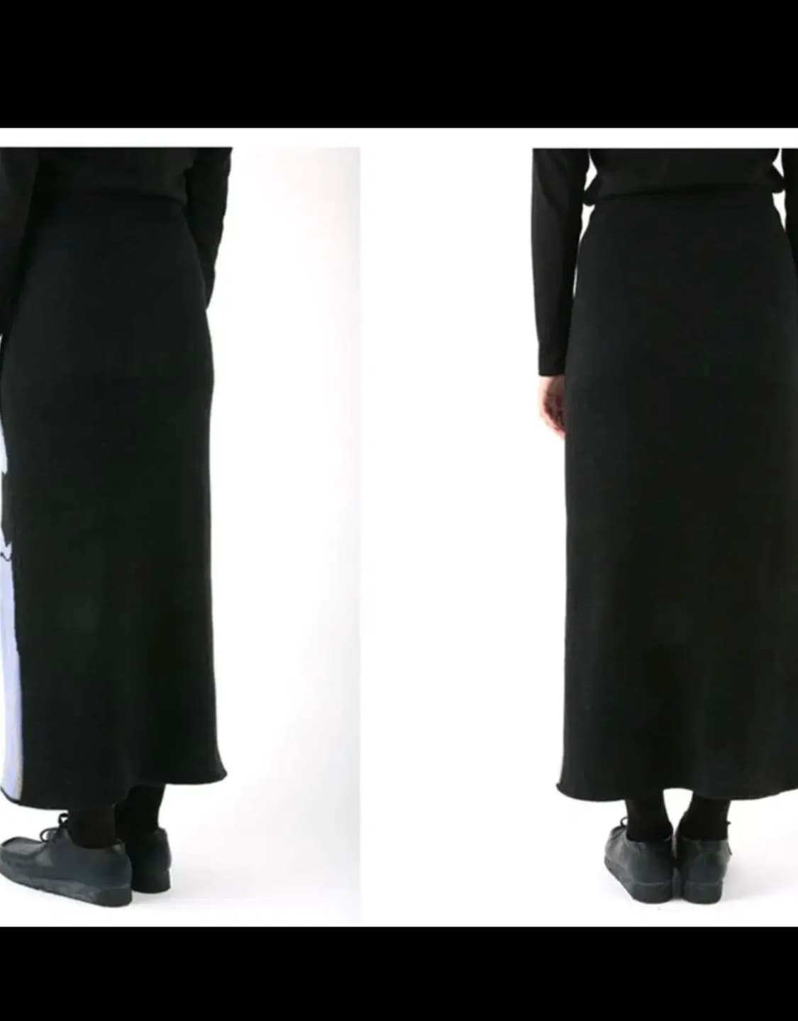 아조바이아조 Wool SeeSea Wool Knit Skirt Black 상품이미지2