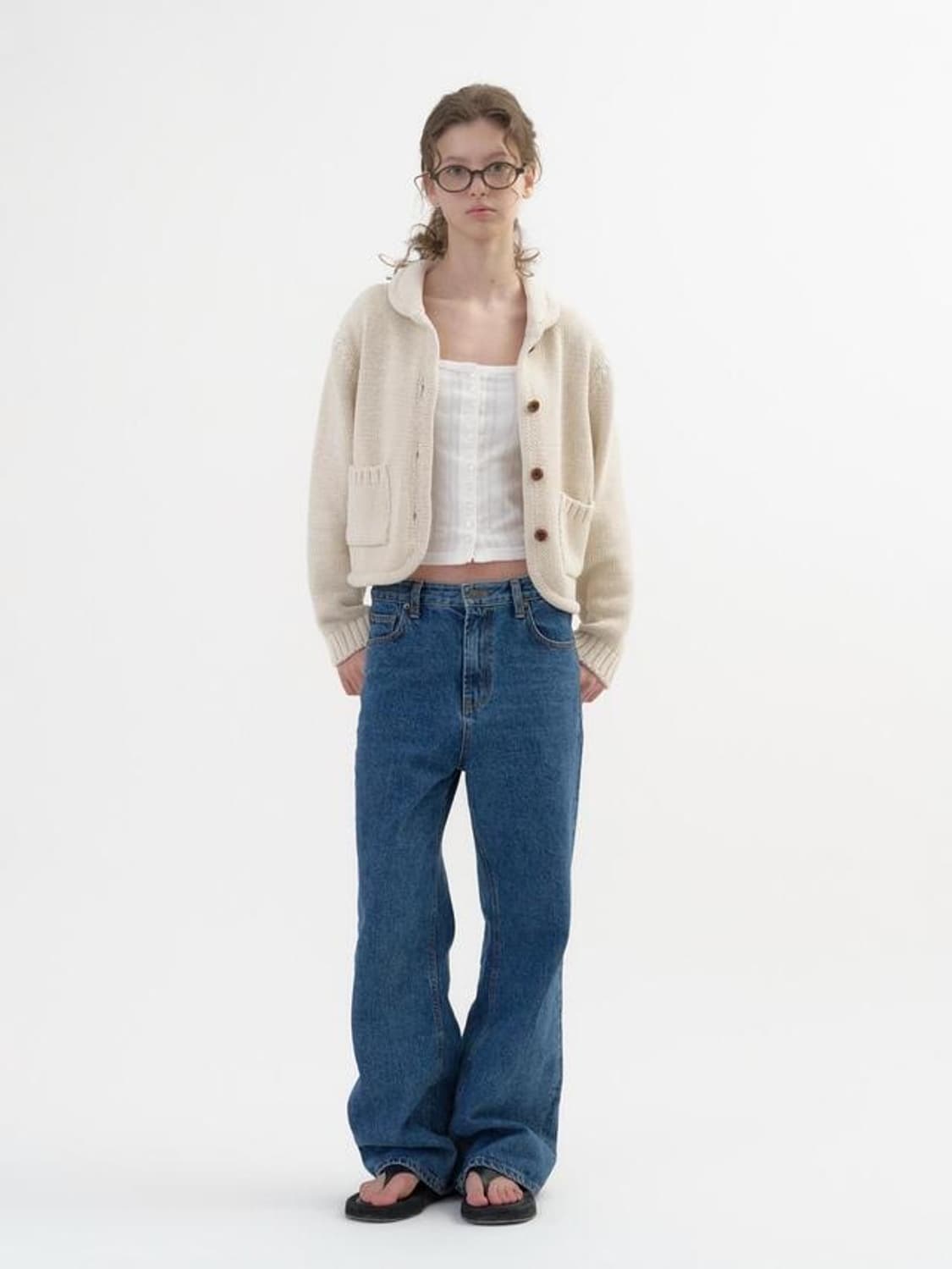 헤더먼트 prestige knitted jacket 니트 자켓 크림 상품이미지3