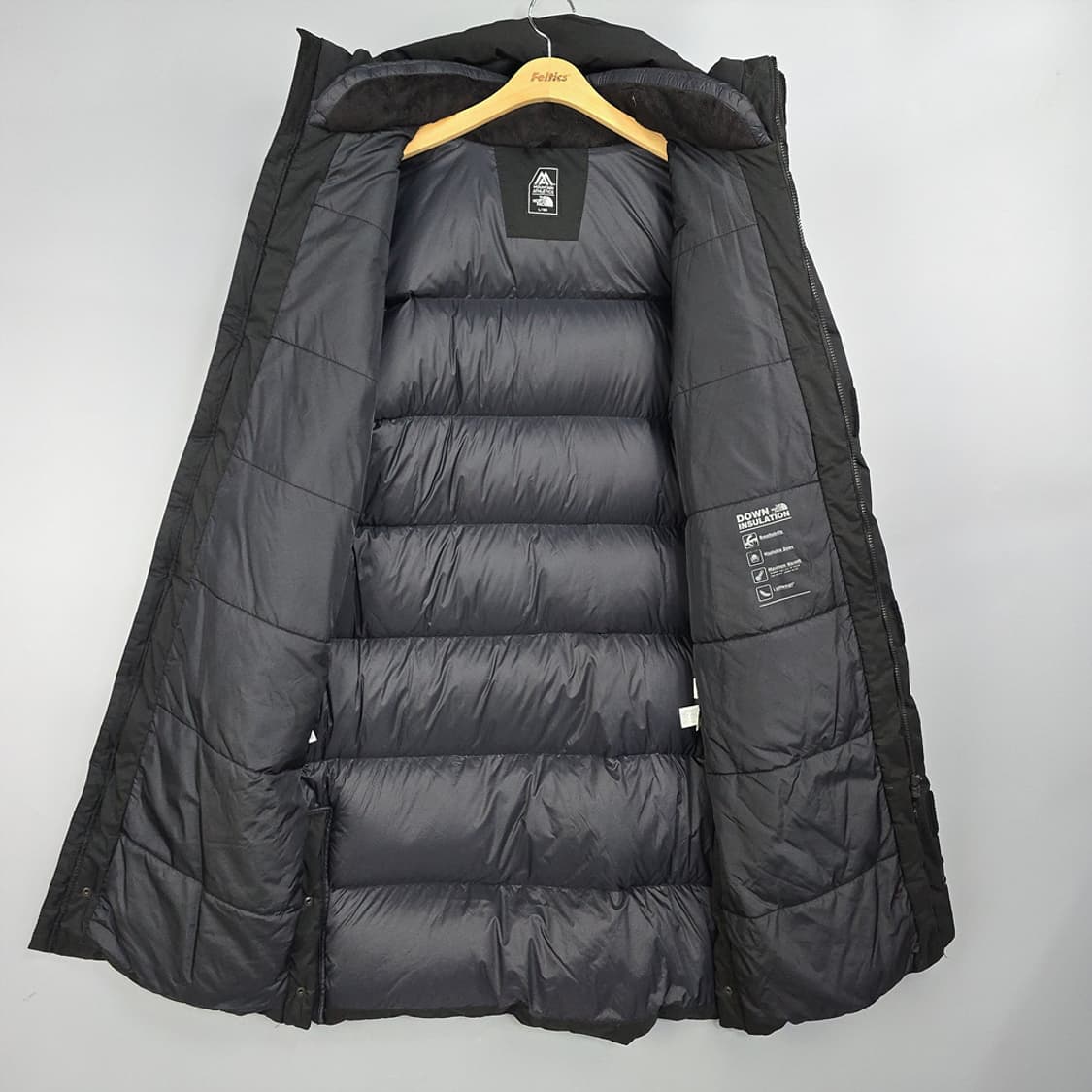 노스페이스 익스플로딩 롱 다운 패딩 코트 블랙 L(소지섭 롱패딩) 상품이미지5