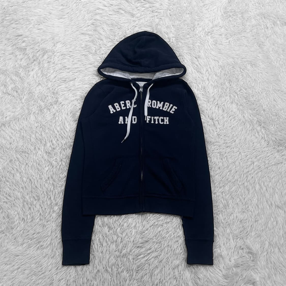 아베크롬비 아치 로고 후드집업 네이비 상품이미지2