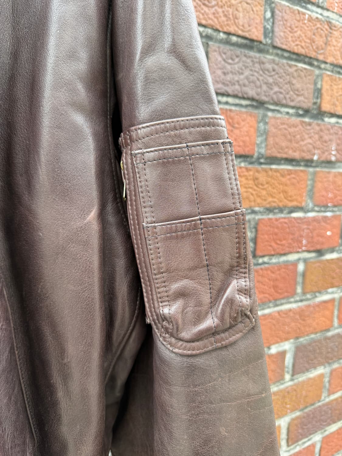 80s 골든베어 소가죽 ma-1 자켓 42(2XL) 상품이미지5