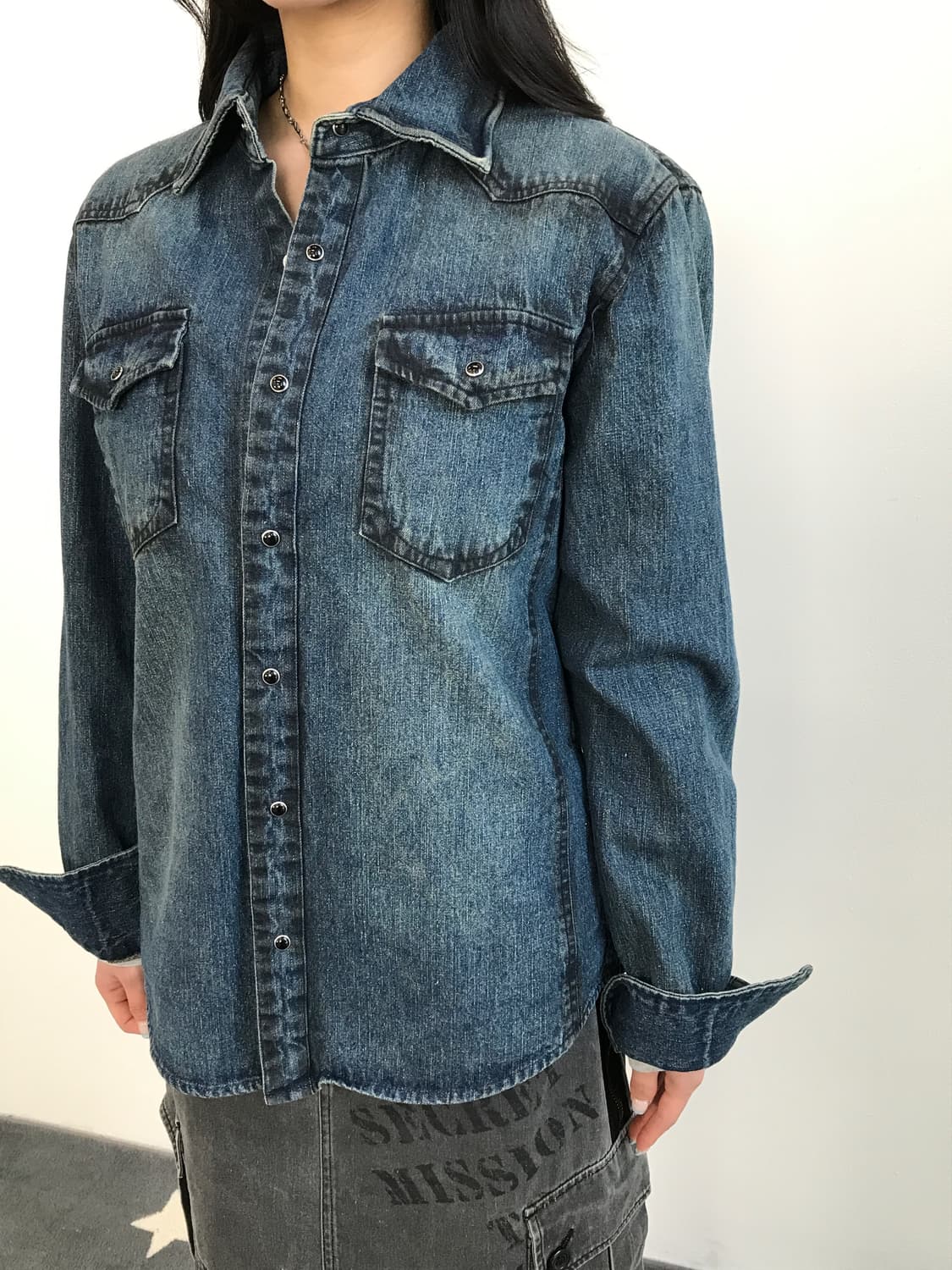 Semantic Design Western Denim Shirt 상품이미지3