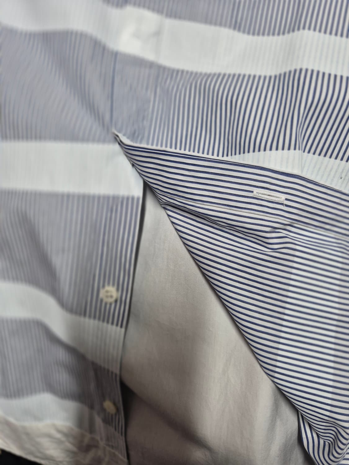 닐바렛 스트라이프 배색 셔츠 슬림핏 남성 L 상품이미지3