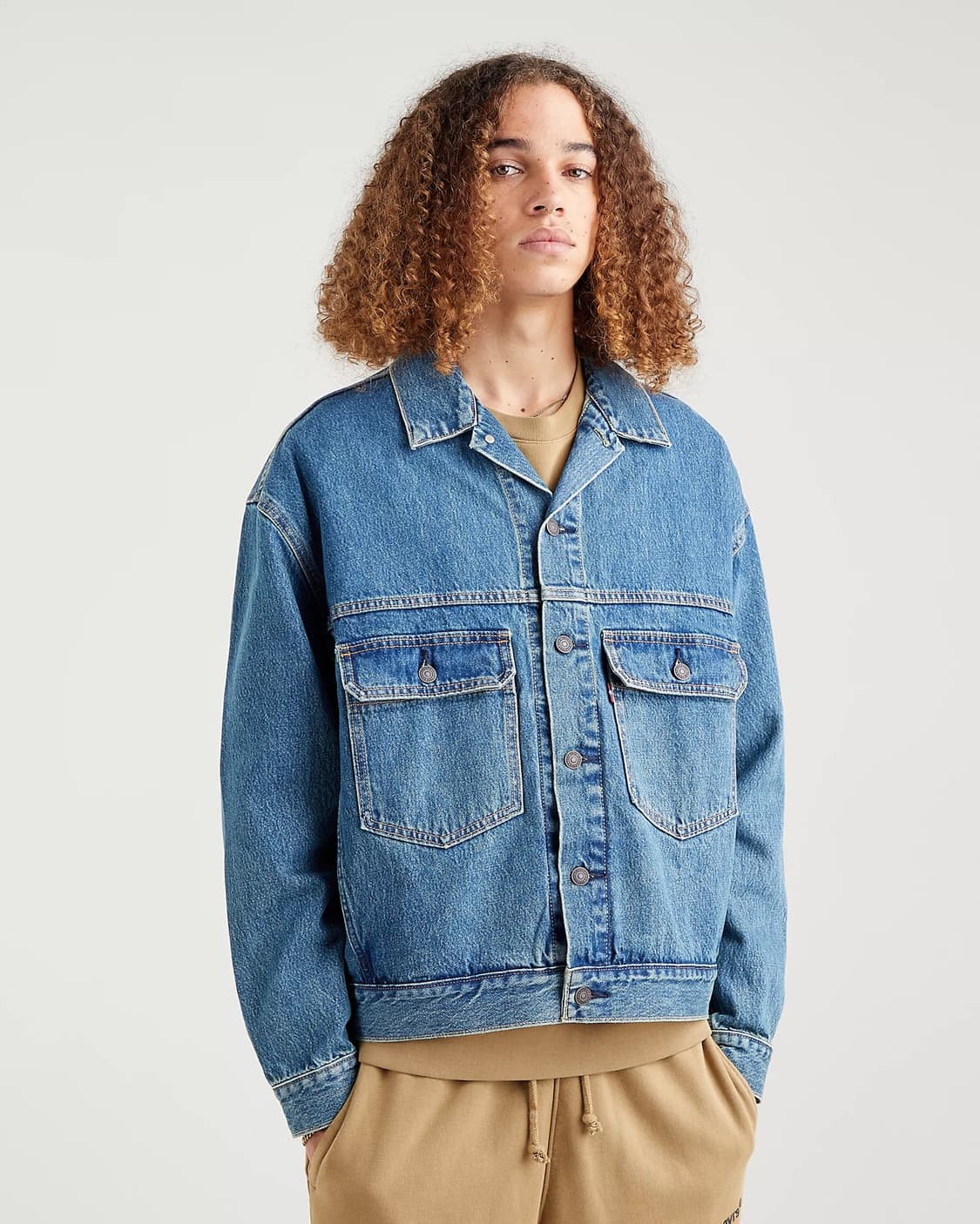 리바이스 스테이 루즈 오버핏 포켓 트러커 데님 자켓 상품이미지10