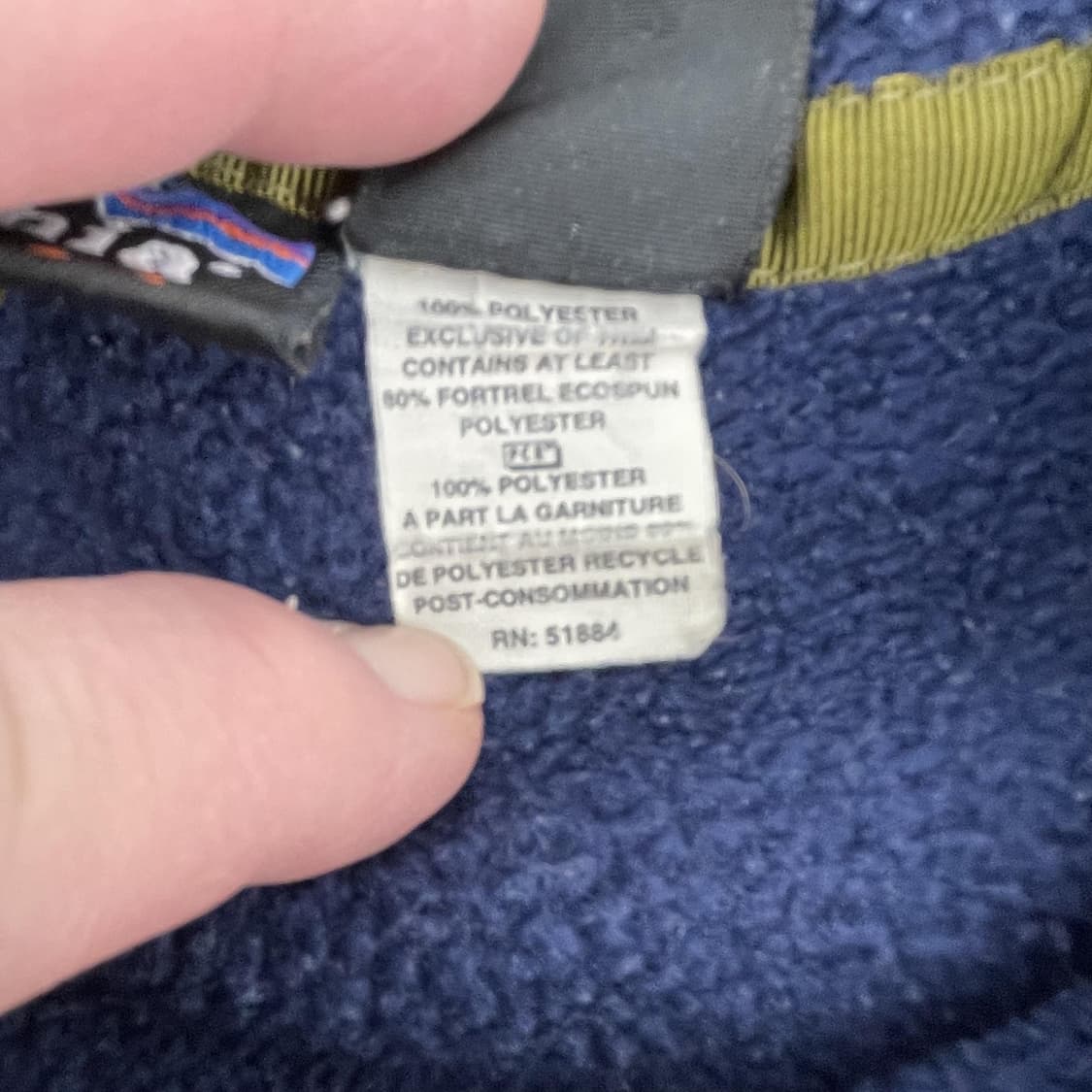 90s 파타고니아 신칠라 스냅-T 네이비/퍼플 코스타리카 상품이미지7