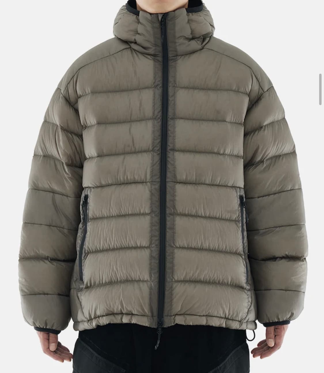 모이프 헬리움 후디드 다운자켓 경량패딩 시어 올리브 3size 상품이미지1