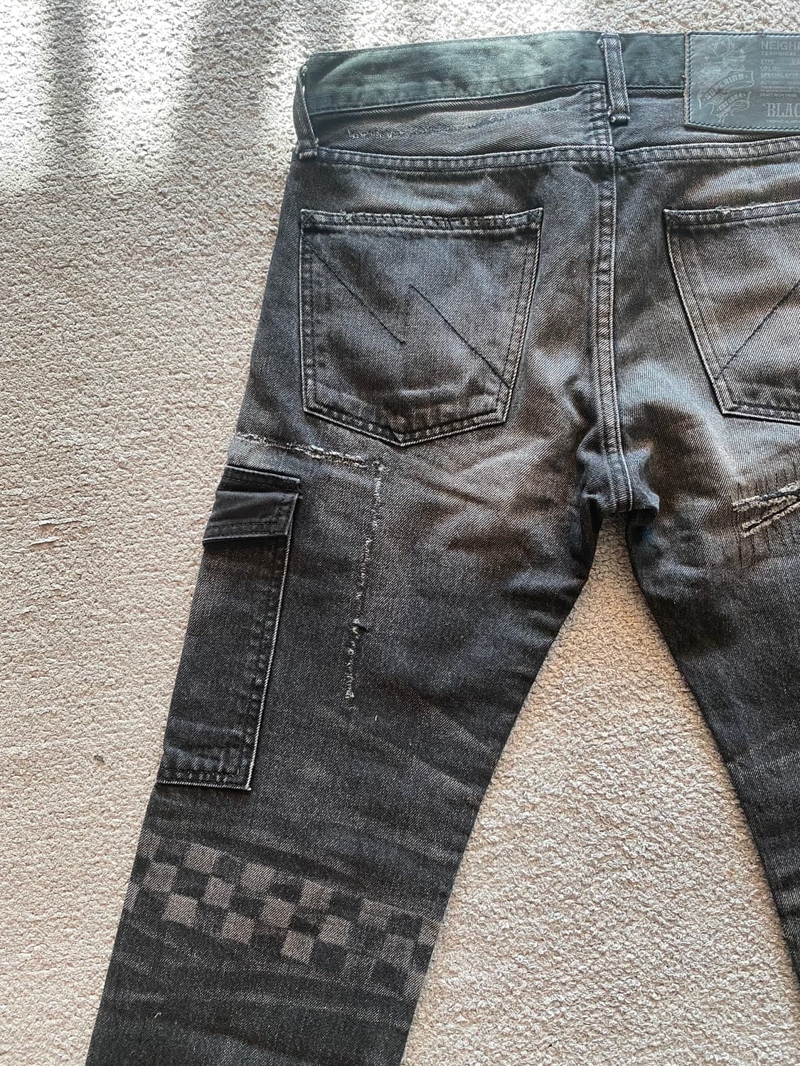 네이버후드 11aw 블랙 아이콘 체커보드 상품이미지6