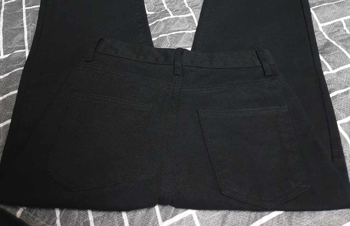 OH-YEAH 세미와이드 데님팬츠 블랙 (S) 상품이미지3