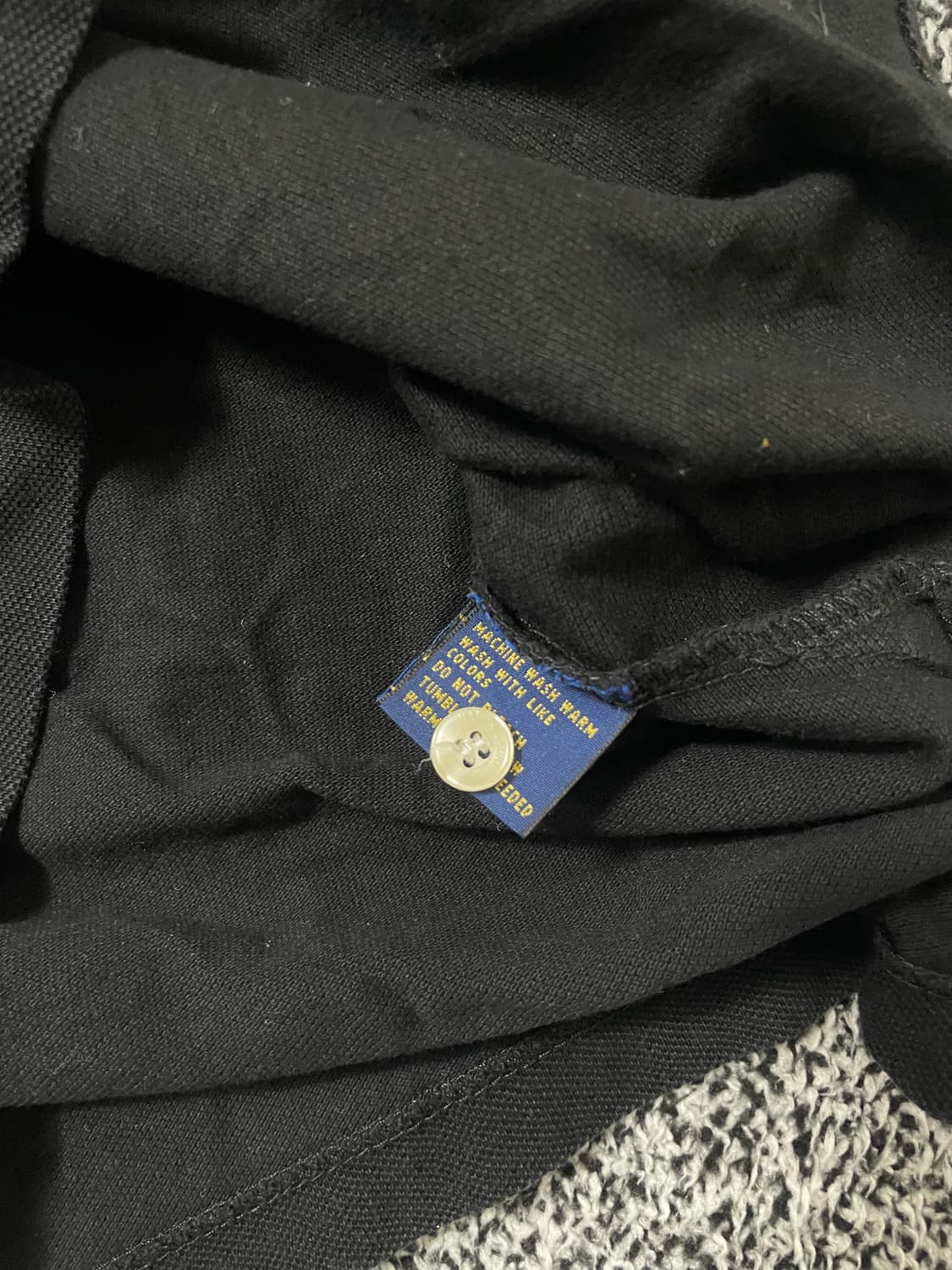 빈티지9. 폴로랄프로렌 셔츠 피케티 롱 슬리브 긴팔 티셔츠 블랙 레드자수 상품이미지4