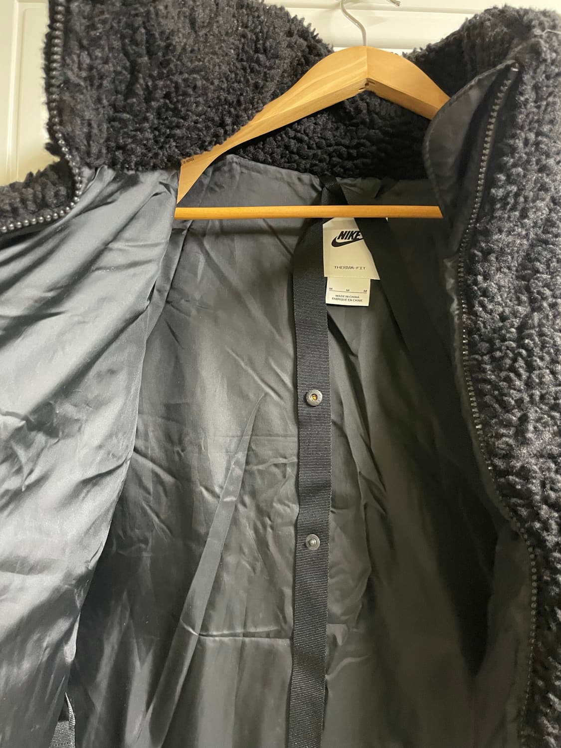 나이키 우먼스 쉐르파 뽀글이 패딩 자켓 DV6676-010 상품이미지5