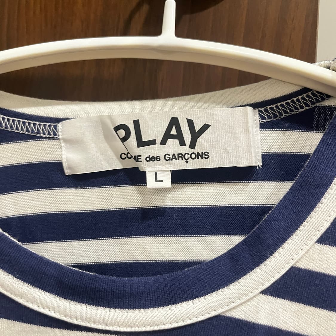 꼼데가르송 스트라이프 긴팔티 남성 L 상품이미지3