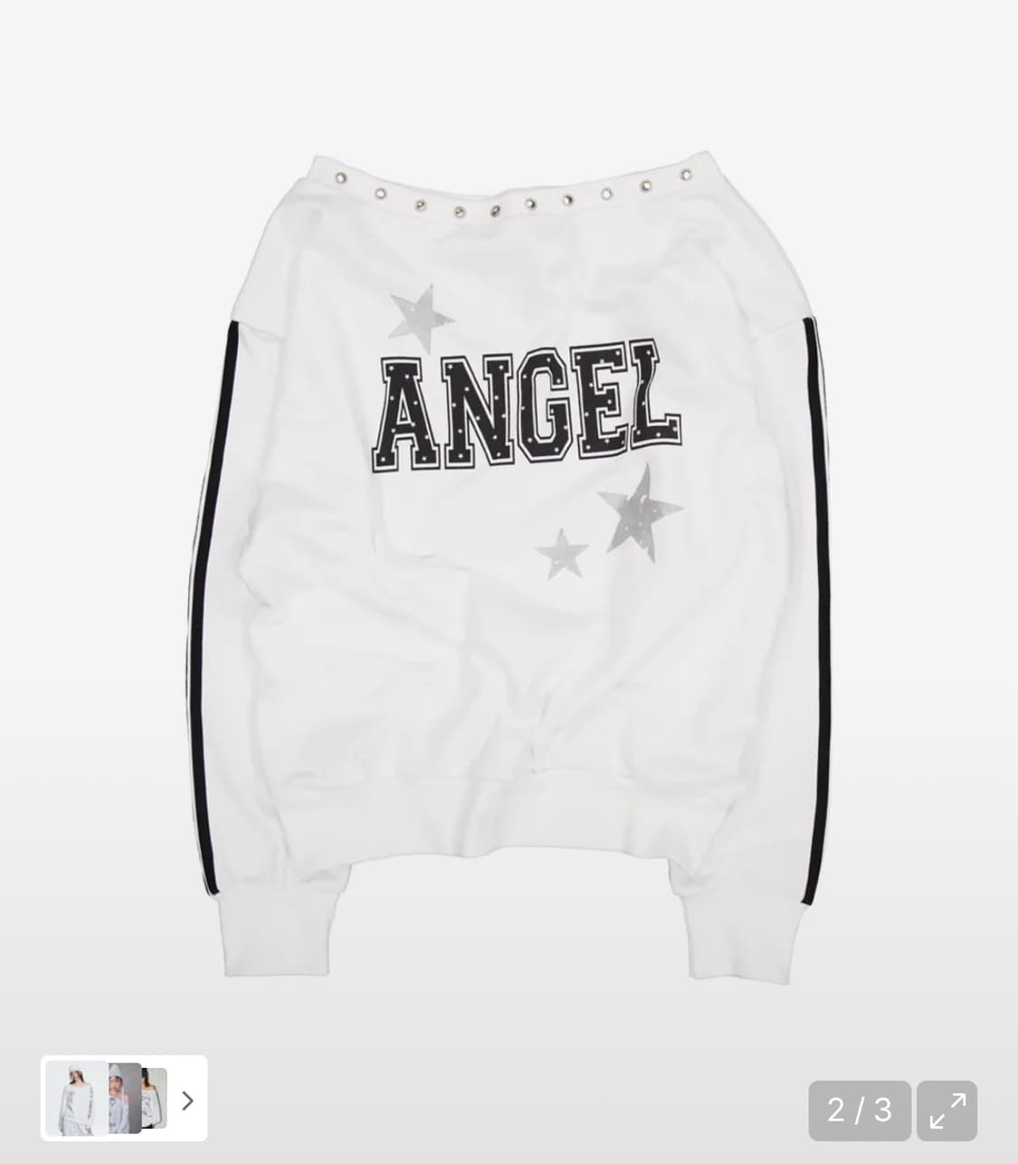 셋업이엑스이 EYELET ANGEL MTM / WHITE 아일렛 맨투맨 상품이미지2