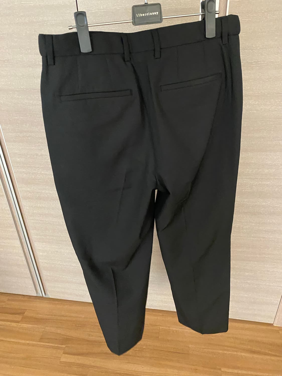 무탠다드 쿨 더치 세미 와이드 히든 밴딩 슬랙스 [블랙] 31 상품이미지2