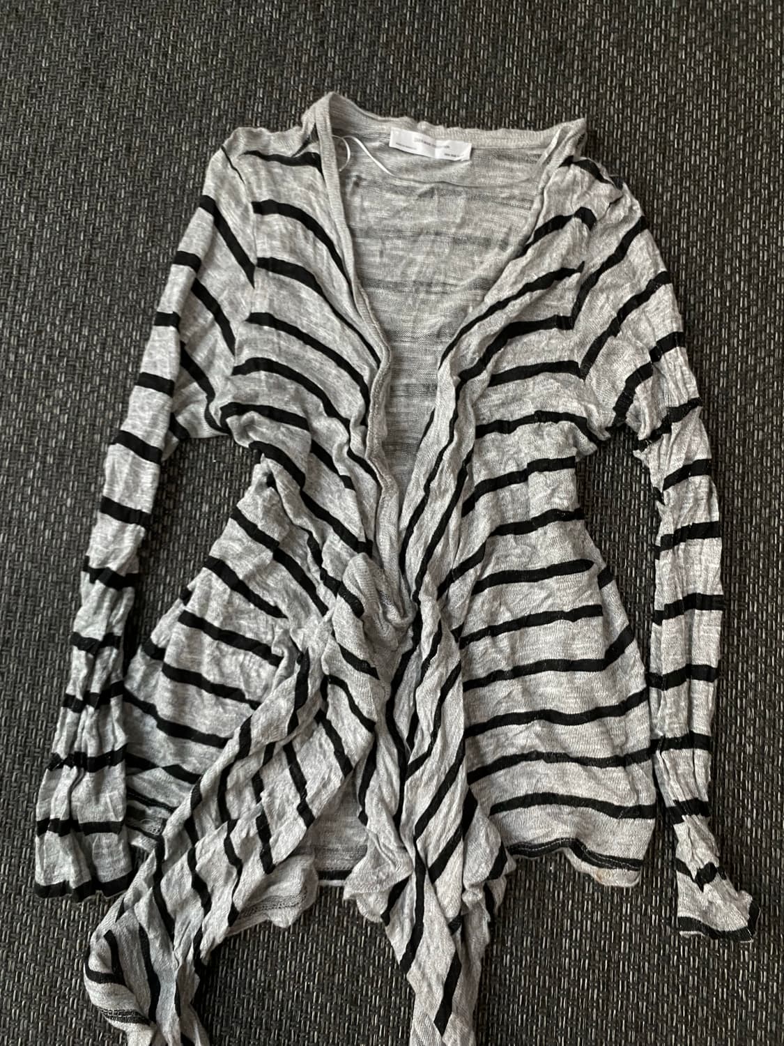 [ZARA] 2000s Stripe Unbalanced Cardigan 상품이미지6