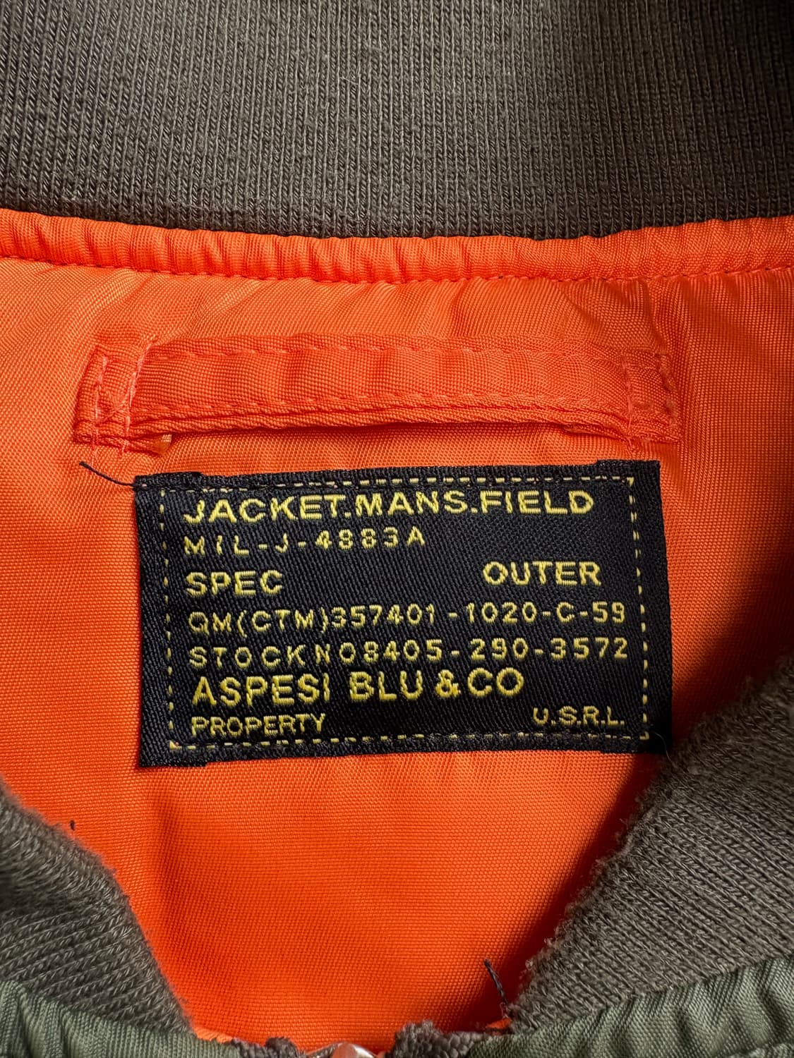 아스페시 밀리터리 MA-1 플라이트 항공 봄버 자켓 4032 상품이미지4