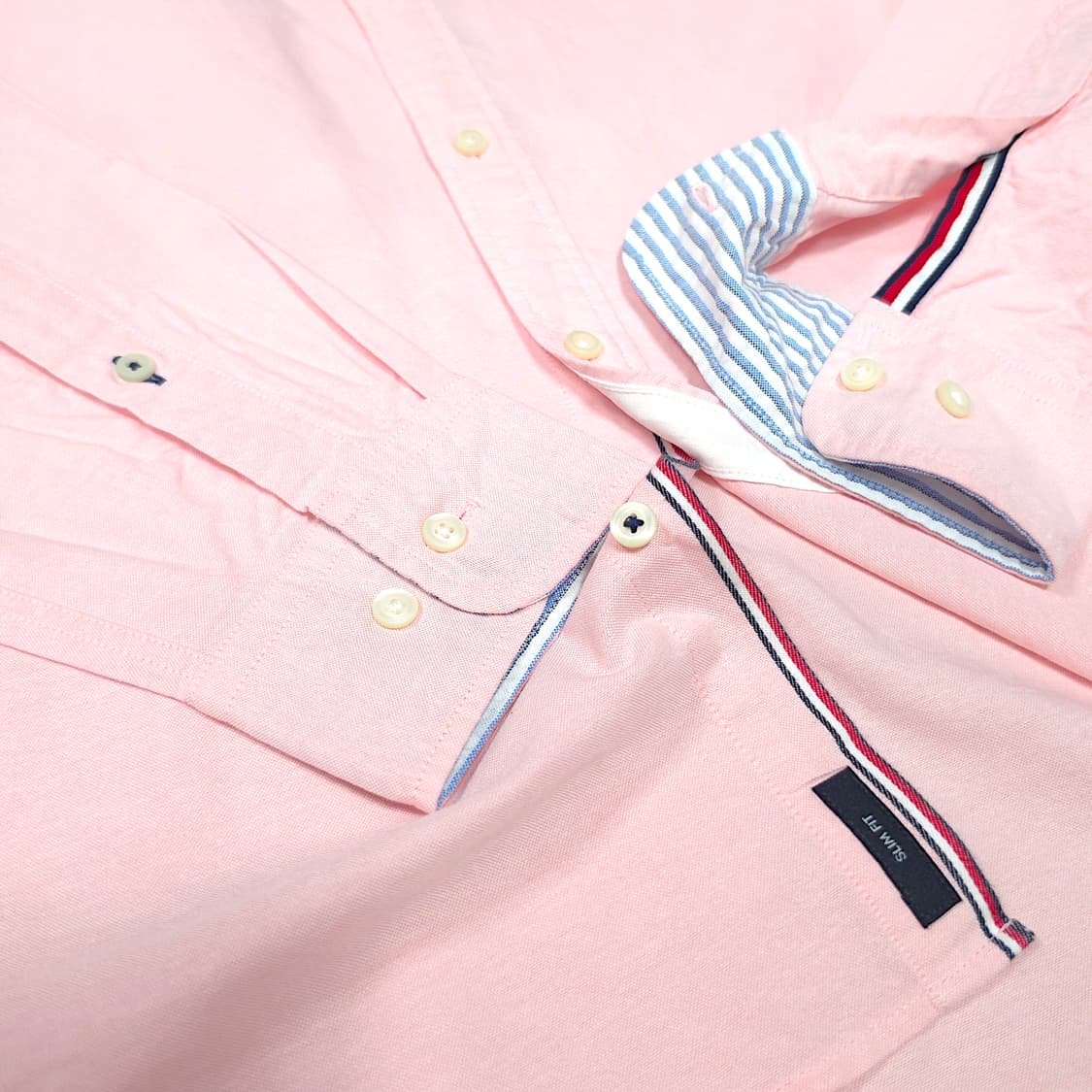 [L] 타미힐피거 핑크 오가닉 옥스포드 긴팔셔츠 상품이미지6