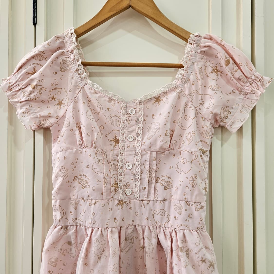 펜더리(Penderie) 머메이드 프린트 퍼프 원피스 상품이미지3