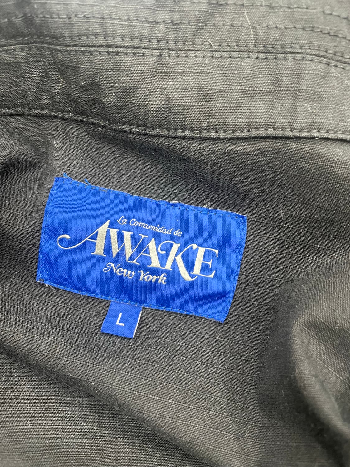 Awake NY 어웨이크 블랙 면자켓 상품이미지4