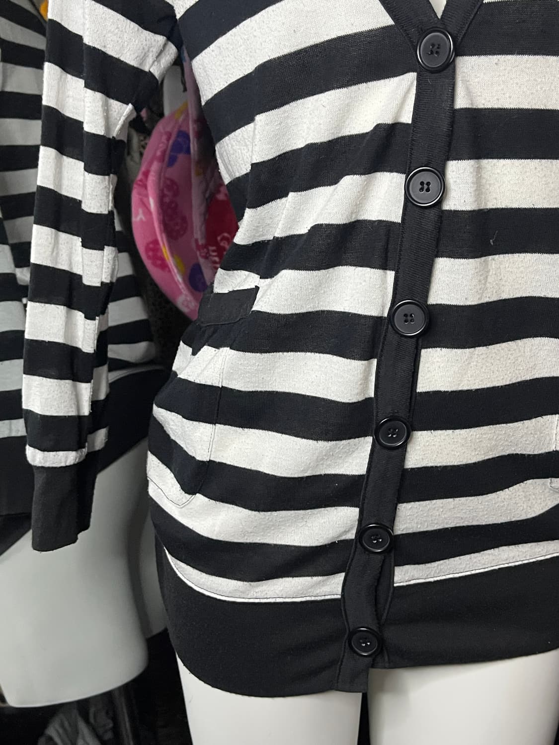 펑크 emo 블랙 단가라  가디건 상품이미지2