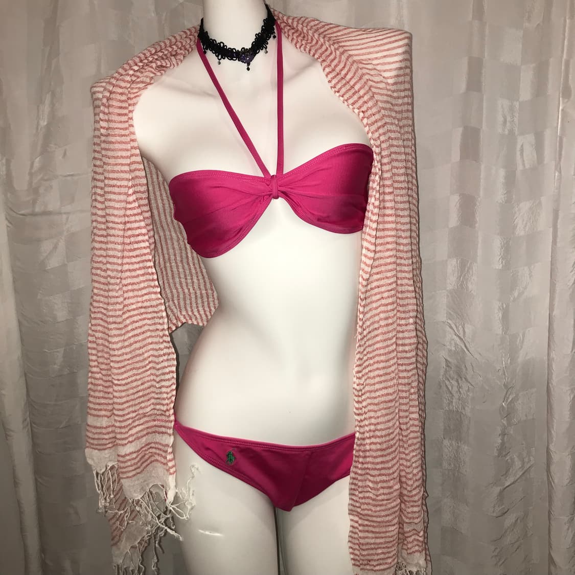 Polo 폴로랄프로렌 홀터 핫핑크 비키니 상품이미지2