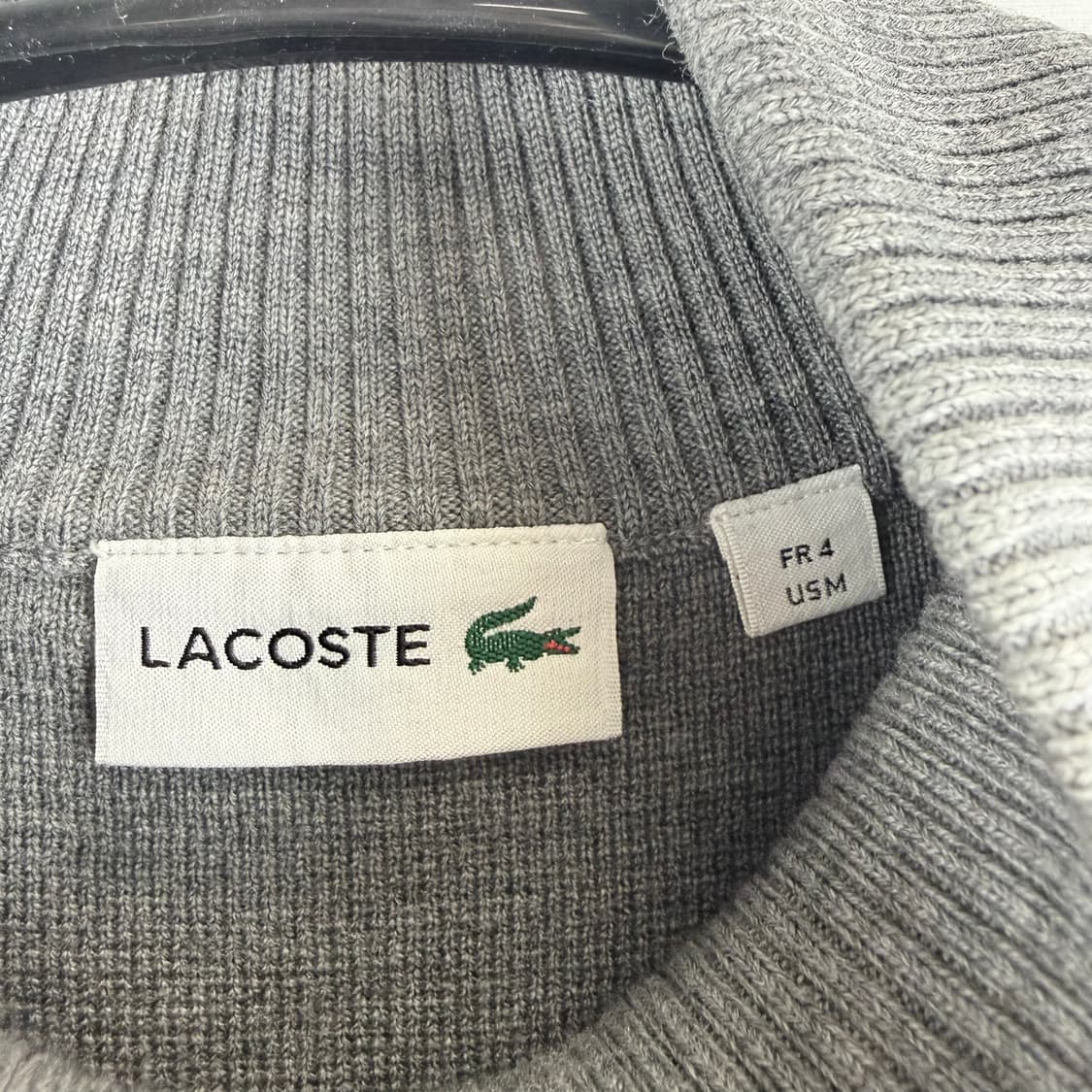 (4) 라코스테 울 니트 집업 그레이 상품이미지3