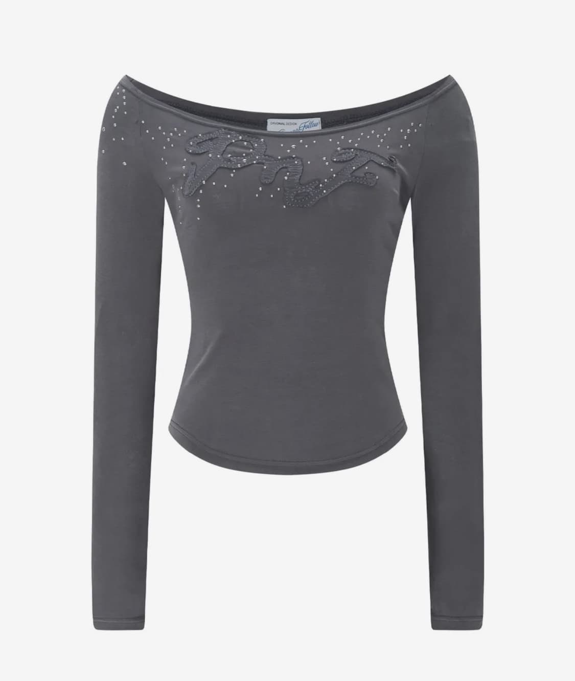 플노팔 Kira Ston Long Sleeve Top (Charcoal) 상품이미지1
