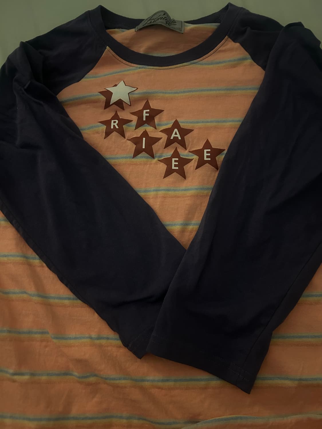 샵페어리 레인보우 레글런 티셔츠 핑크 상품이미지2