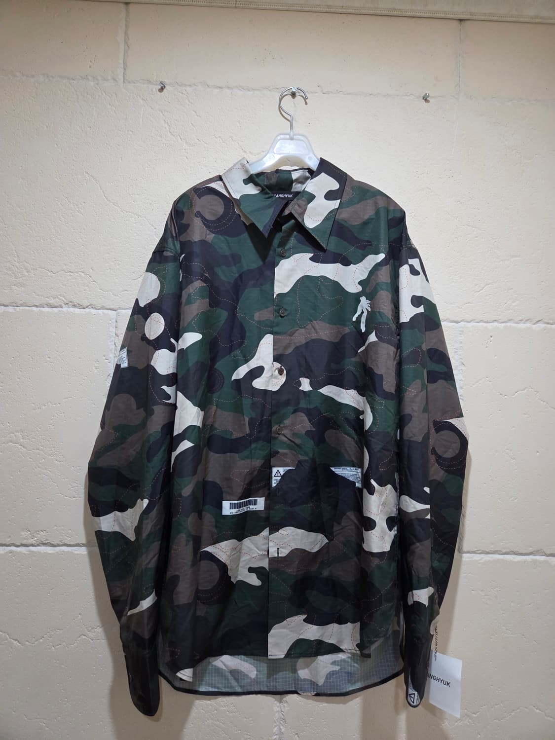 강혁 에어백 패치드 카모플라쥬 셔츠 새상품 상품이미지1