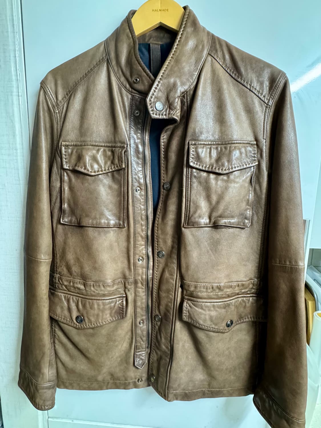 마시모두띠(Massimo Dutti) 남성 가죽 필드 자켓 상품이미지1