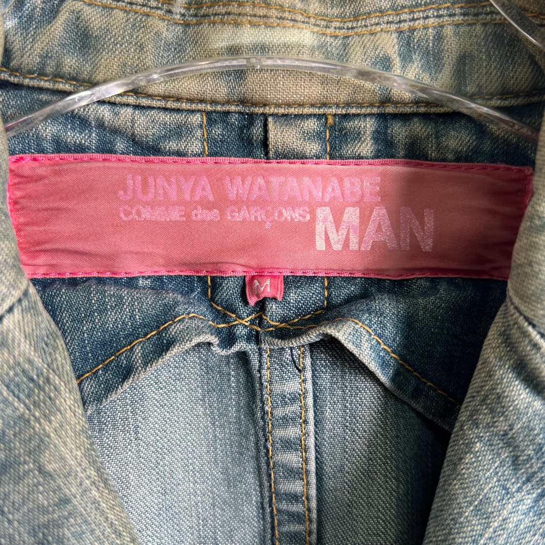 준야 와타나베 맨 꼼데가르송 워싱 데님 블레이저 자켓 M 상품이미지4