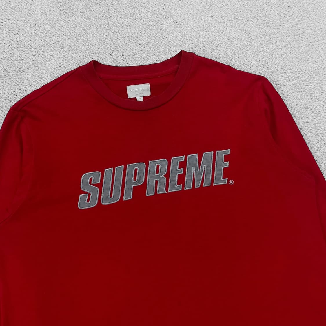 슈프림 Supreme 메탈릭 로고 롱슬리브 레드 상품이미지2