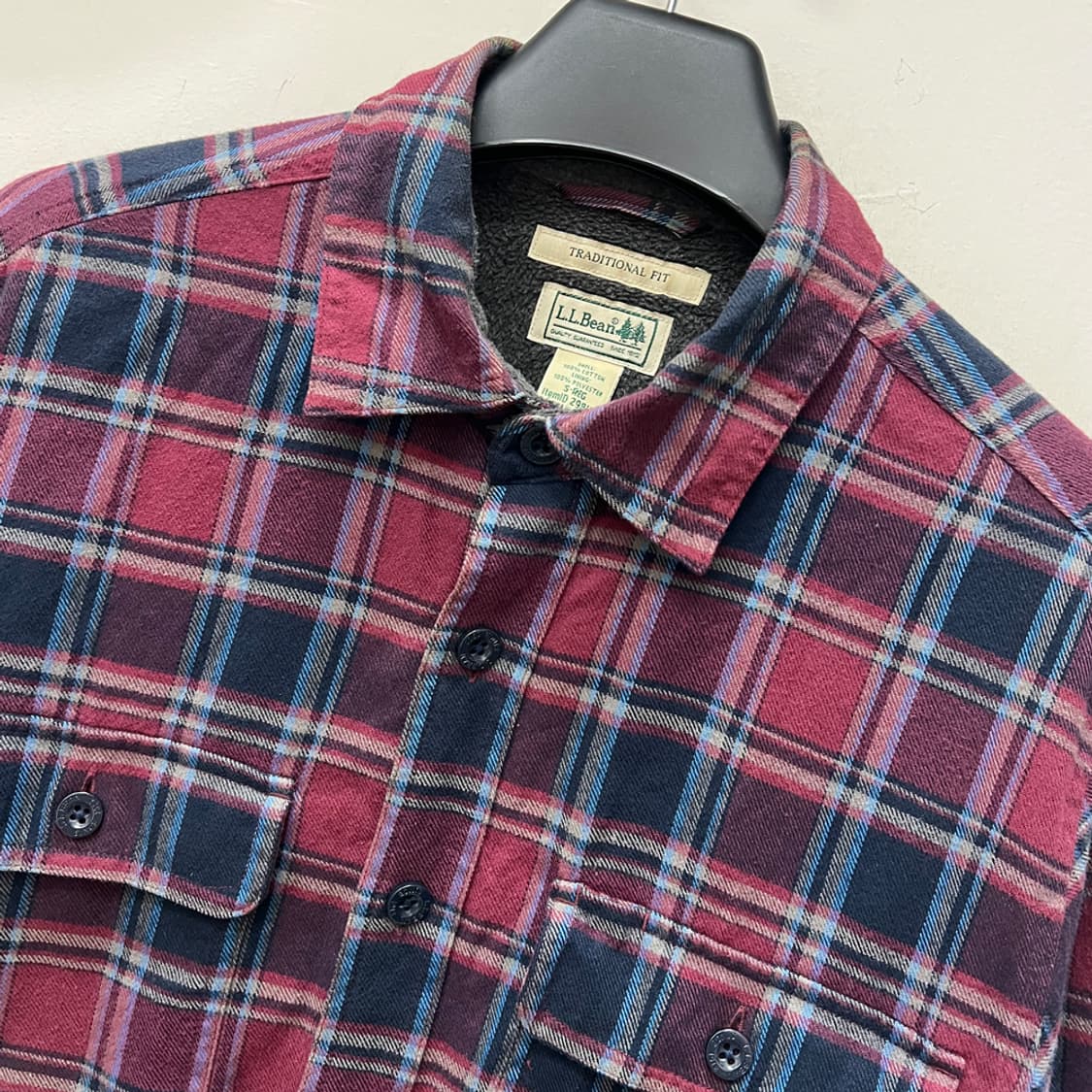 L.L.Bean 엘엘빈 체크 플란넬 셔츠 자켓 해외 S 상품이미지3