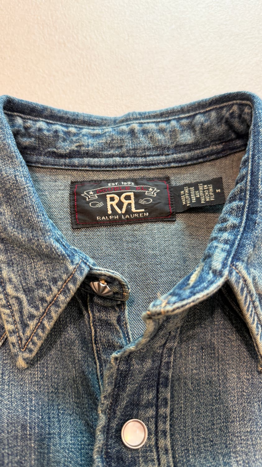 RRL 슬림핏 데님 웨스턴 셔츠 상품이미지6