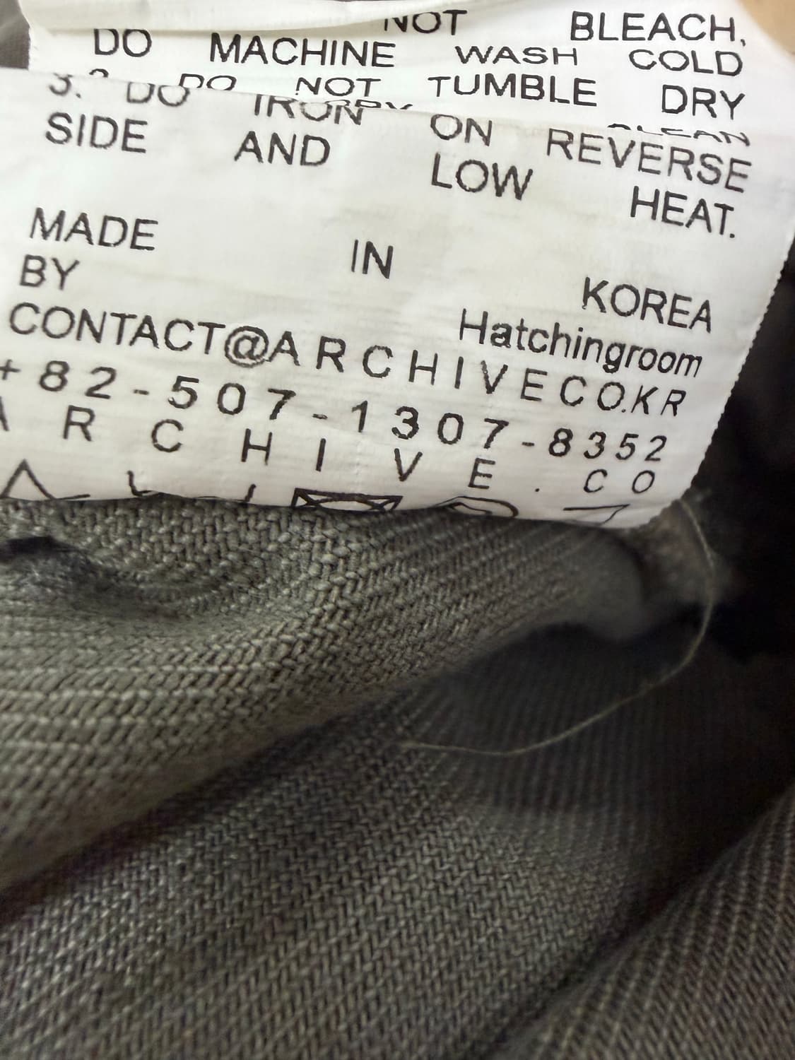 해칭룸 밀 팬츠 워시드 올리브  상품이미지6