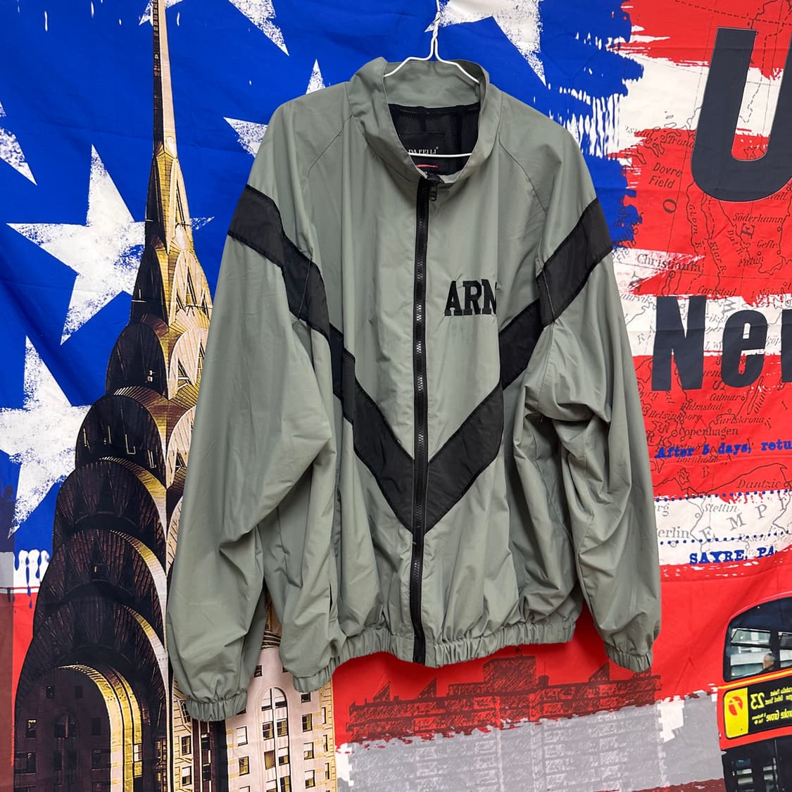 s급 빈티지 Army 공군 오버핏 바람막이XL105 상품이미지3