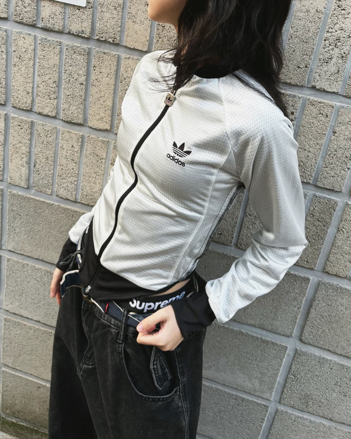 아디다스 양면 바디수트 실루엣 집업 상품이미지7