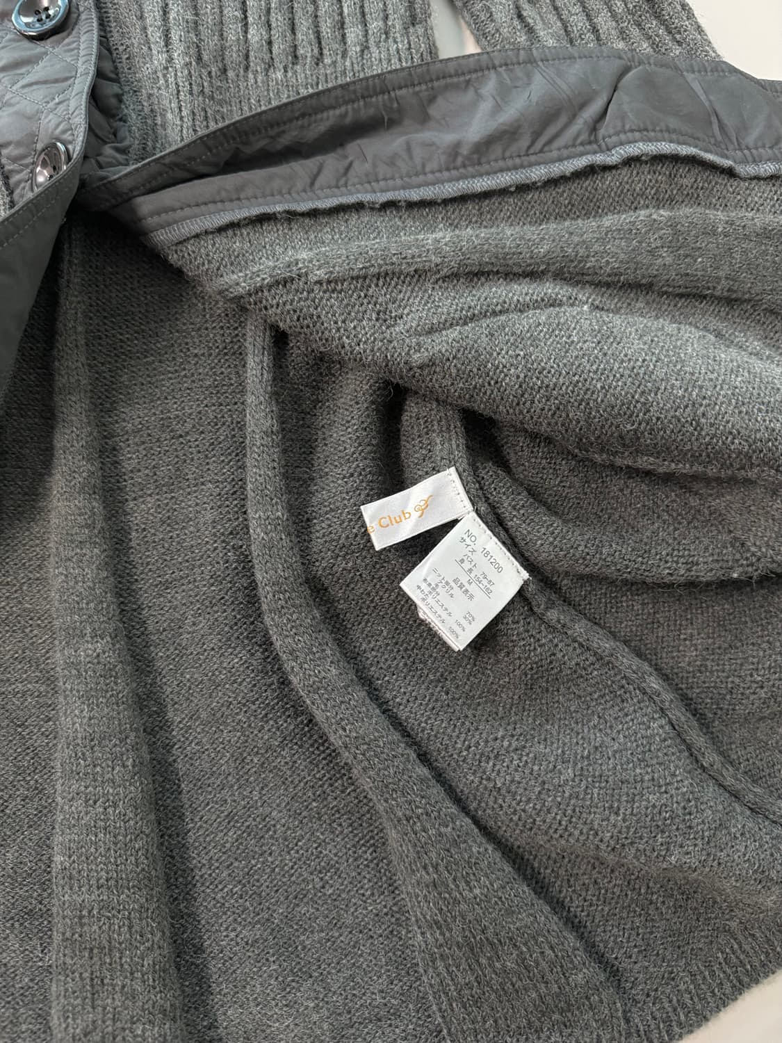 울 블렌디드 퀄트 디테일 셔링 롱 가디건 상품이미지9