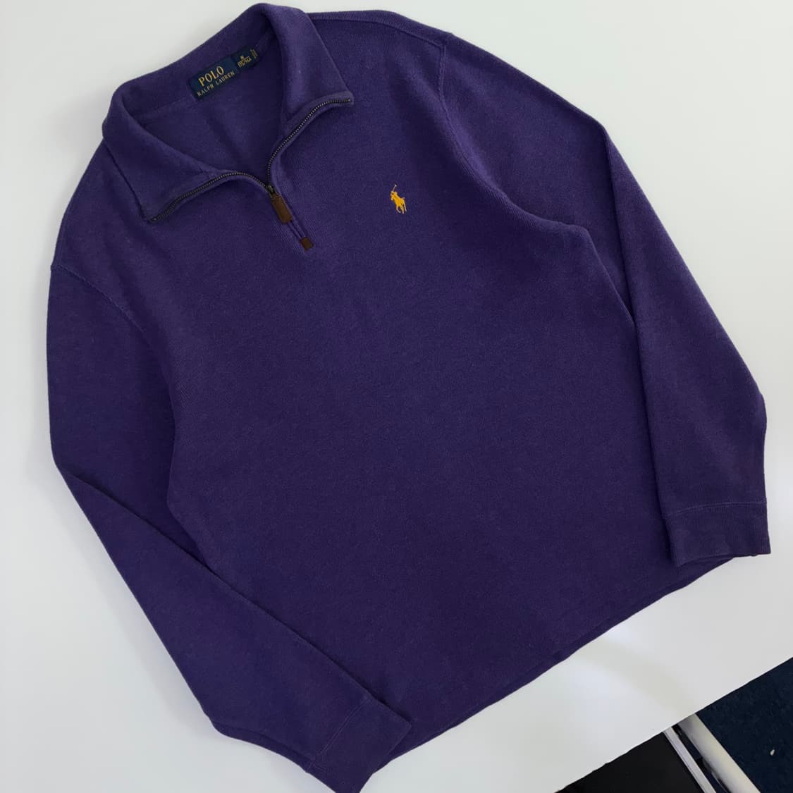 Polo  폴로 랄프로렌 자수 코튼 퍼플 반집업 상품이미지2