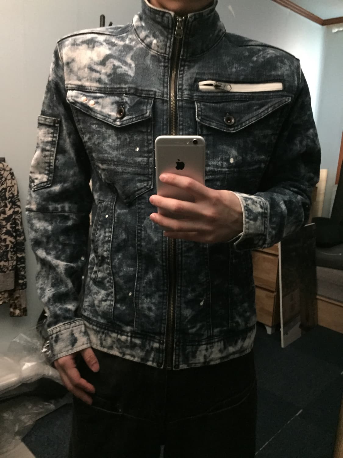 Jawin 타이다이 집업 워크 자켓 상품이미지2