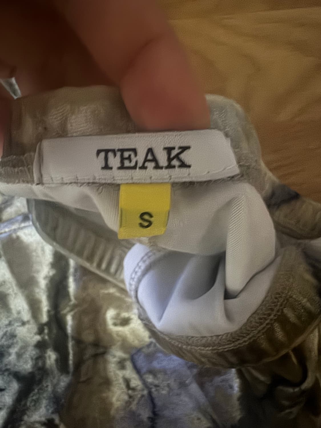 TEAK 리프 다이드 저지 벨벳 팬츠 S 상품이미지2