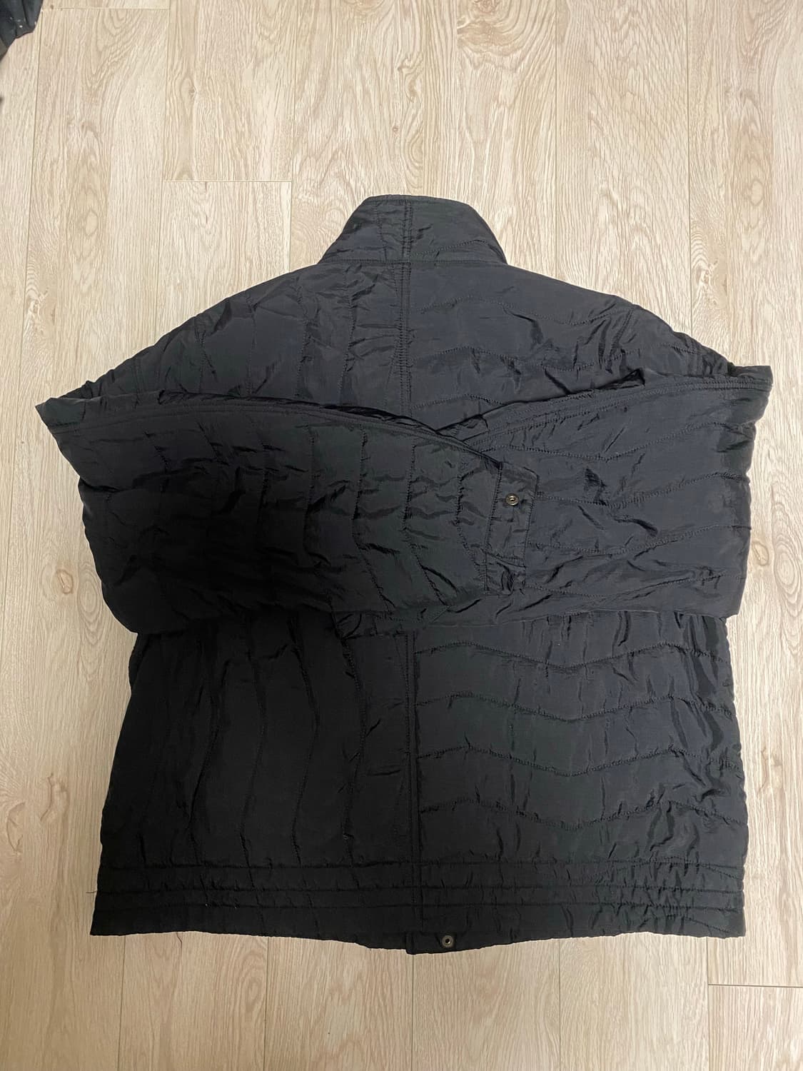 언어펙티드 퀼티드 블루종 블랙 상품이미지3