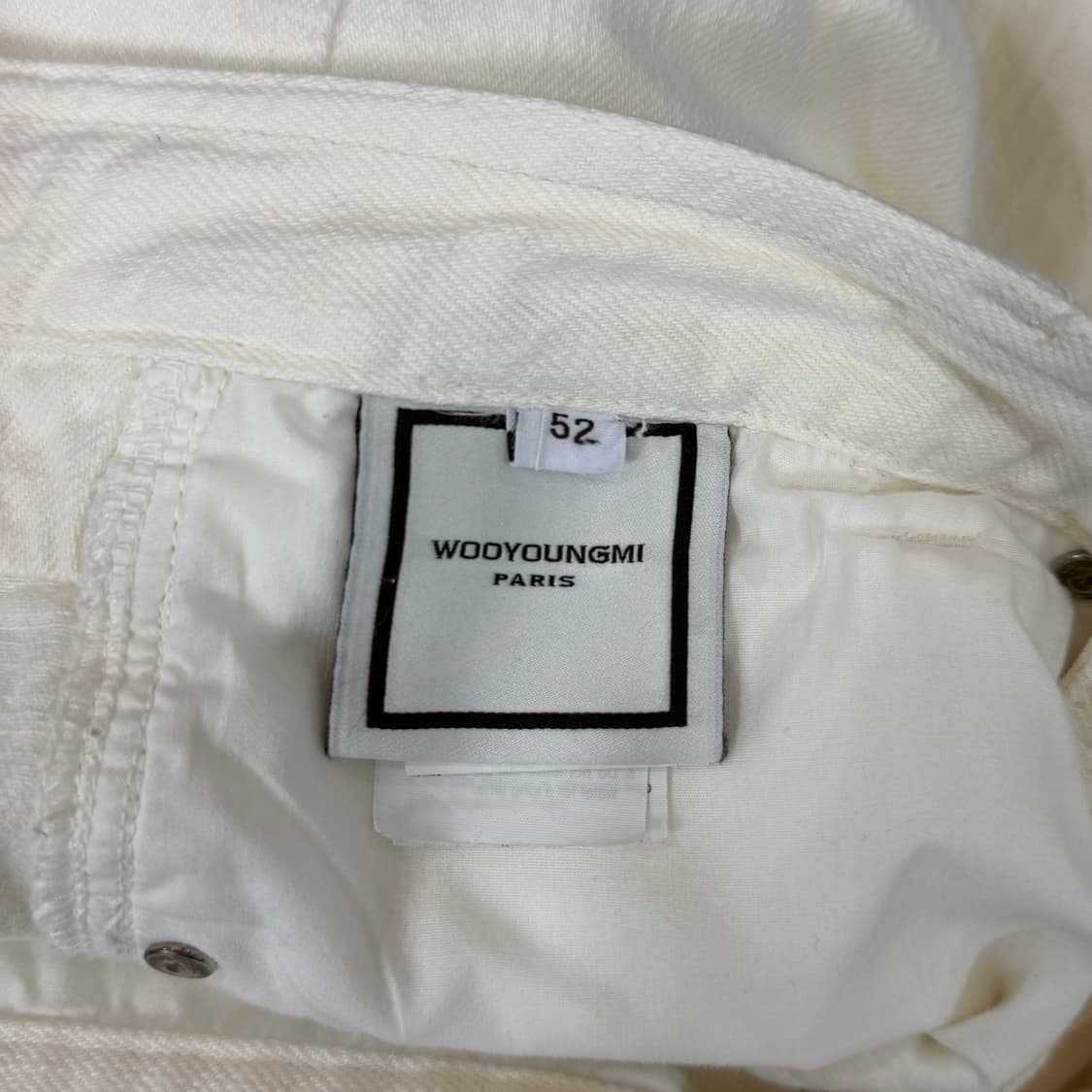 [리오브] 우영미 스퀘어 텍션지 레더 데님 팬츠 상품이미지5