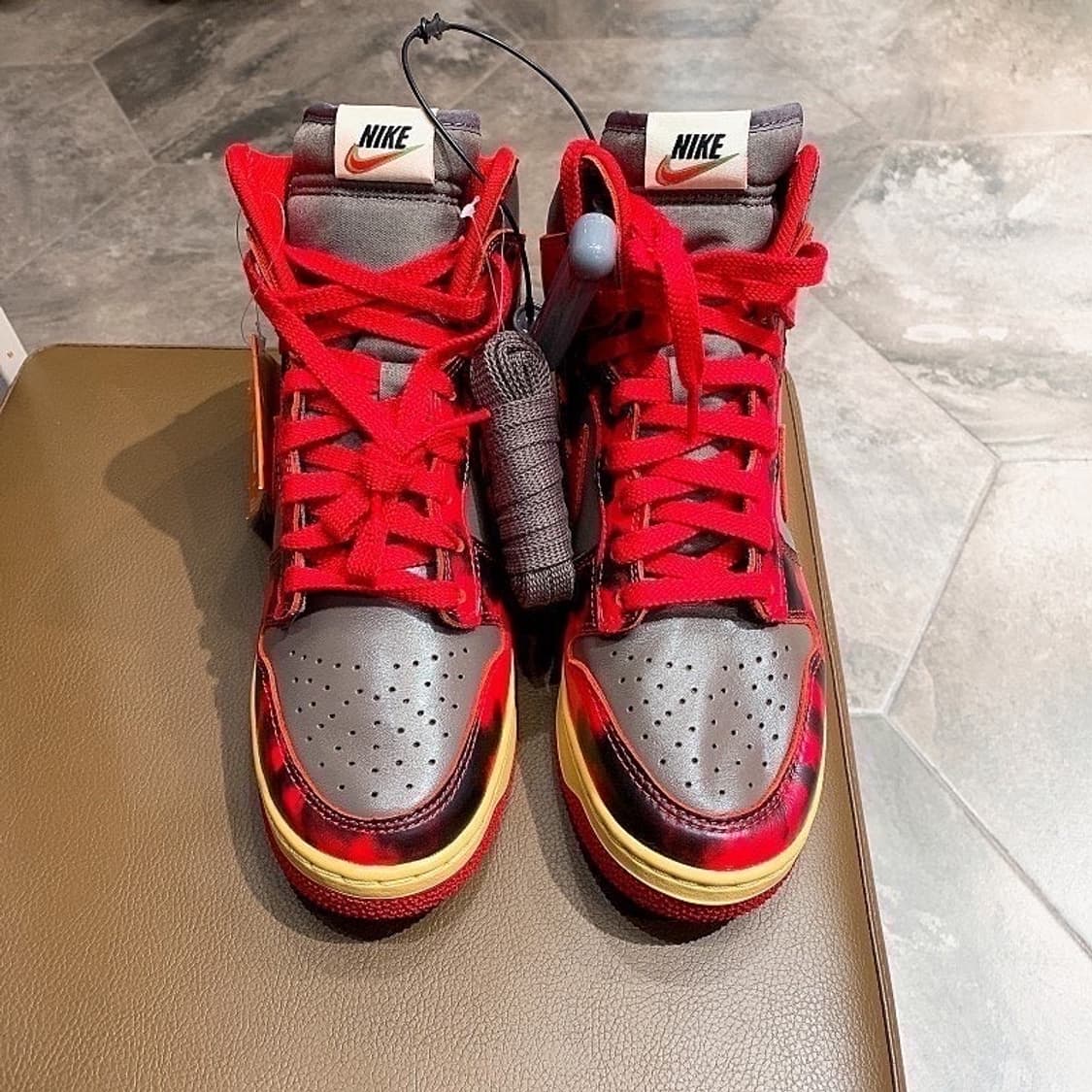 (정품/새상품) 나이키 남성 덩크 하이 칠리 레드 상품이미지3