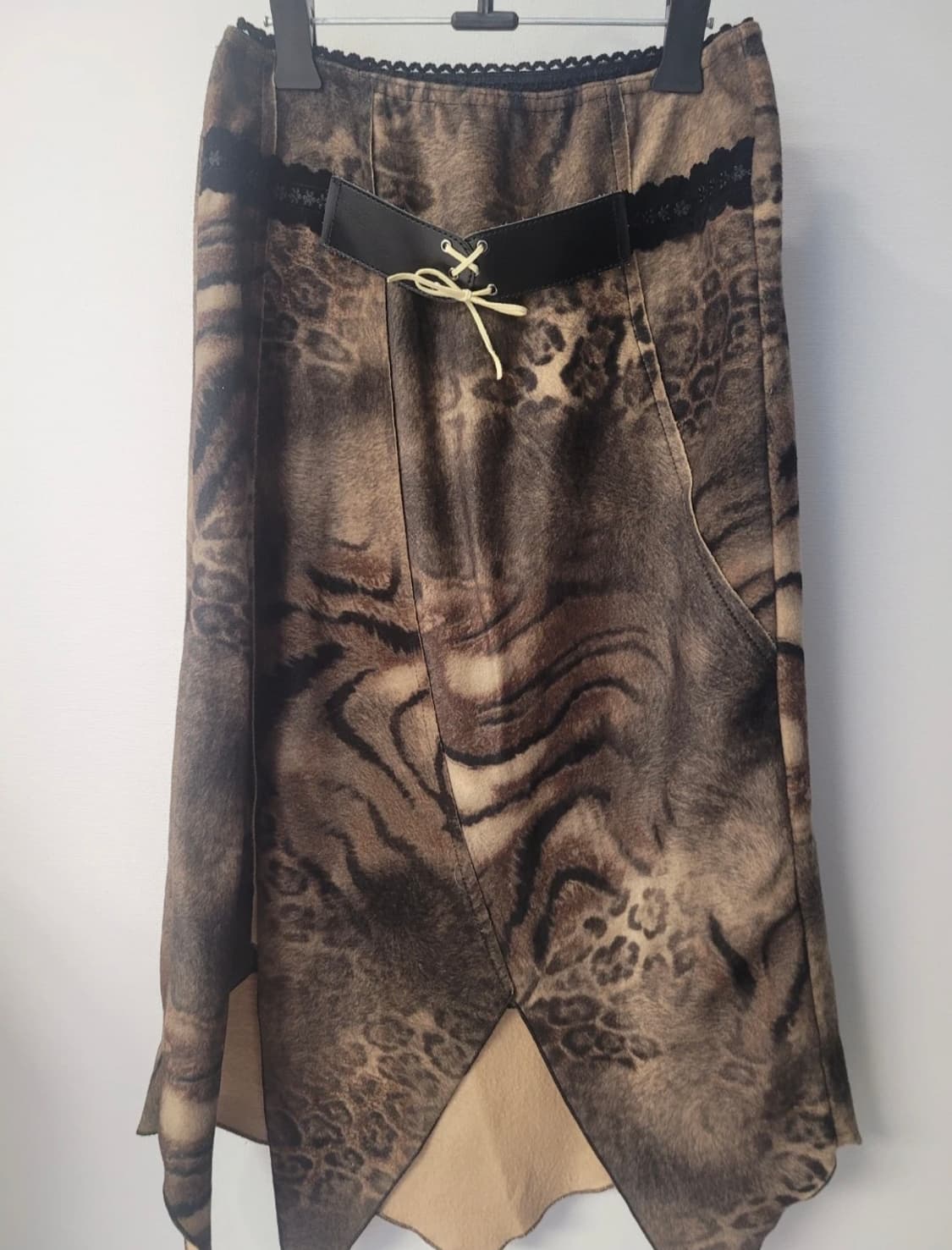 레오파드 언발 롱스커트 상품이미지3